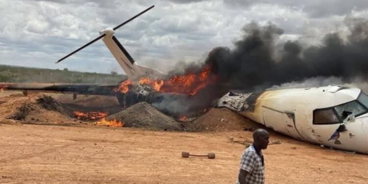 மொகடிஷு அருகே கென்ய விமானம் விபத்துக்குள்ளானது!
