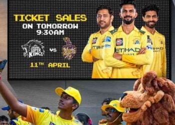 CSK – KKR போட்டிக்கான டிக்கெட் விற்பனை
