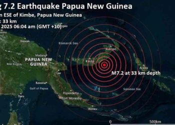 பபுவா நியூகினியாவில் நிலநடுக்கம்.