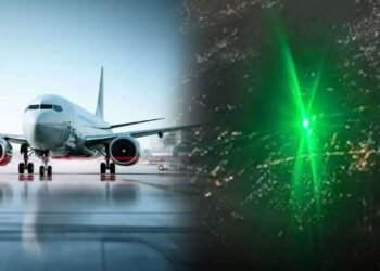 சென்னையில் தரையிறங்க வந்த விமானம் மீது லேசர் ஒளி அடிக்கப்பட்டதால் பரபரப்பு