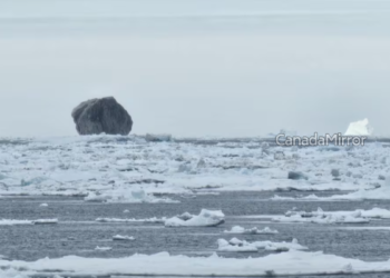 கனடாவில் வெளிவந்த பாரிய ‘கருப்பு நிற’ பனிப்பாறை ; அதிர்ச்சியில் விஞ்ஞானிகள்
