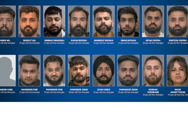 கனடாவில் பாரிய குற்றச் செயல்களுடன் தொடர்புடைய 18 பேர் கைது