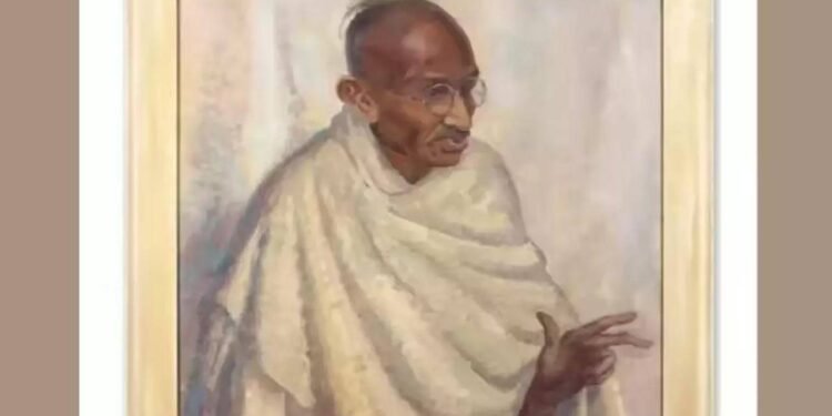 இங்கிலாந்தில் மகாத்மா காந்தியின் ஓவியம் 1.7 கோடி ரூபாவுக்கு ஏலம்
