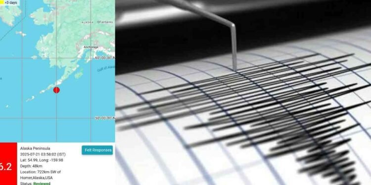 அமெரிக்காவின் அலஸ்காவில் சக்தி வாய்ந்த நிலநடுக்கம்