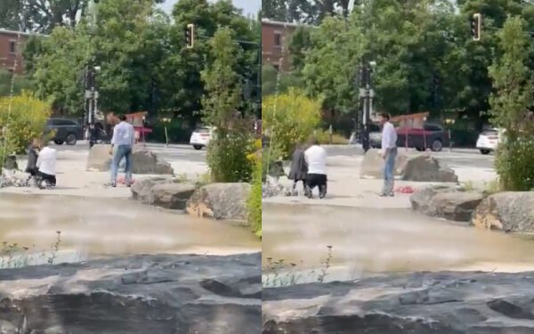 கனடாவின் மொன்றியலில் பிள்ளைகள் கண் முன்னே தந்தையைத் தாக்கிய நபர்