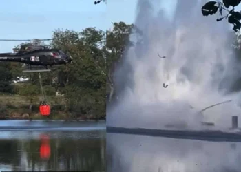 தீயணைக்க சென்ற உலங்கு வானூர்தி விபத்து