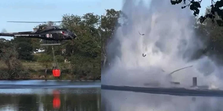 தீயணைக்க சென்ற உலங்கு வானூர்தி விபத்து