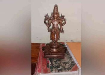 இலங்கைக்கு கடத்த முயன்ற ஐம்பொன் சிலையுடன் இருவர் கைது