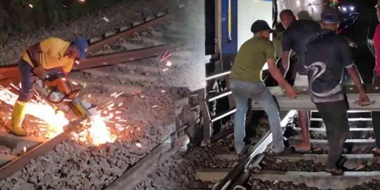 காலி குமாரியை மீள தடமேற்றும் பணிகள் தொடர்ந்தும்