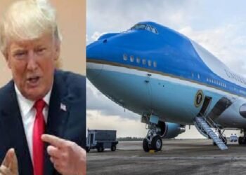 நடுவானில் பதற்றம் ; டிரம்ப்பின் விமானத்தை நெருங்கி வந்த பயணிகள் விமானம்