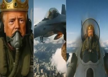 அமெரிக்காவில் போராட்டக்காரர்கள் மீது வீசப்பட்ட கழிவுகள் ; டிரம்ப் வெளியிட்ட வீடியோ