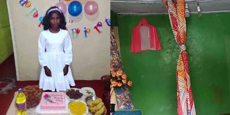 தொட்டிலில் தொங்கிய நிலையில் 13 வயது சிறுமியின் சடலம் மீட்பு