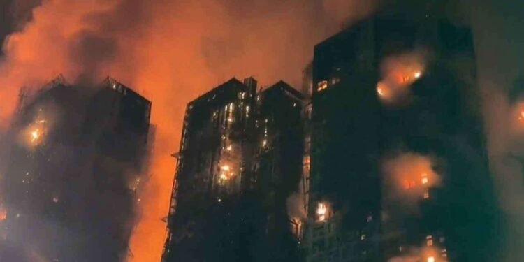 ஹொங்கொங் தீப்பரவலில் பலி எண்ணிக்கை அதிகரிப்பு