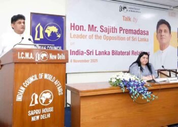 சஜித் பிரேமதாச இந்திய உலக விவகார கவுன்சிலில் சிறப்புரை