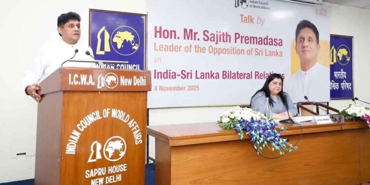 சஜித் பிரேமதாச இந்திய உலக விவகார கவுன்சிலில் சிறப்புரை