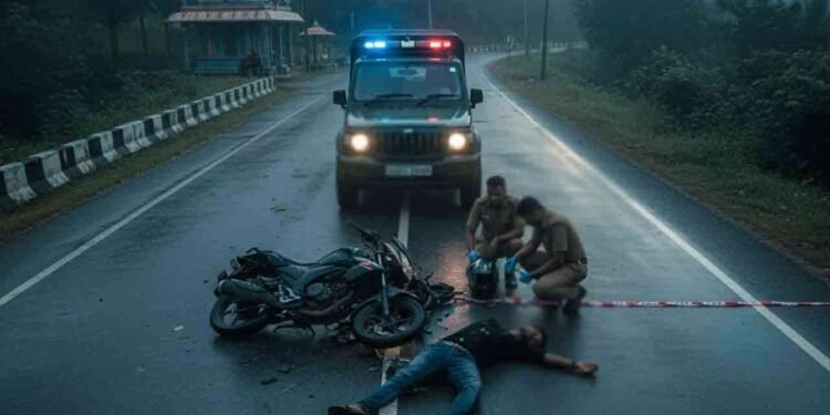 மோட்டார் சைக்கிள் செலுத்துனரை மோதி தப்பிச் சென்ற வாகனம்