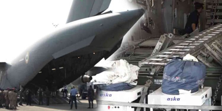 இந்திய அனர்த்த நிவாரணங்களை ஏற்றிய 8வது விமானமும் நாட்டுக்கு