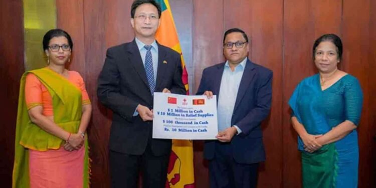 சீனாவின் நிவாரண உதவி இலங்கையிடம் கையளிப்பு