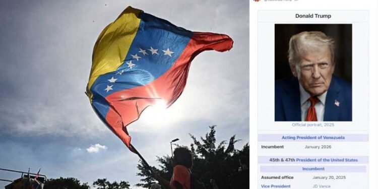 வெனிசுவலாவின் தற்காலிக ஜனாதிபதியாக தன்னை தானே அறிவித்துக்கொண்டார் டிரம்ப்!