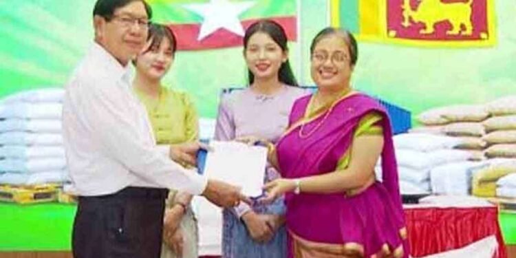 இலங்கைக்கு மியன்மார் 500 மெட்ரிக் தொன் அரிசி நன்கொடை!