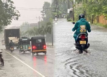 மட்டக்களப்பு நகரில் 128.9 மில்லி மீற்றர் மழை வீழ்ச்சி