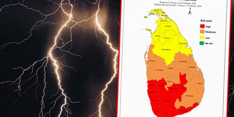 பலத்த மின்னல் குறித்து வௌியான எச்சரிக்கை