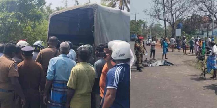 இராணுவ வாகனம் மோதி வயோதிபர் பலி