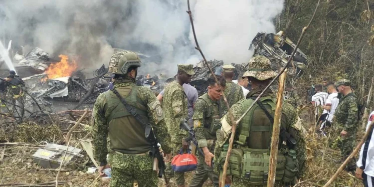 கொலம்பியாவில் இடம்பெற்ற விமான விபத்தில் 34 பேர் பலி