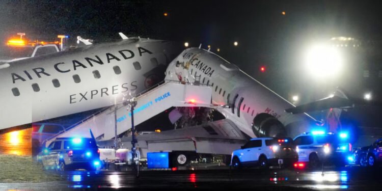 ஏர் கனடா விமான விபத்தில் விமானிகள் இருவர் பலி; பலர் படுகாயம்