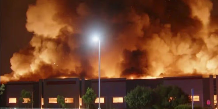 சம்பள உயர்வு கிடைக்காததால் நிறுவனத்தை தீ வைத்து எரித்த ஊழியர் ; அமெரிக்காவில் சம்பவம்