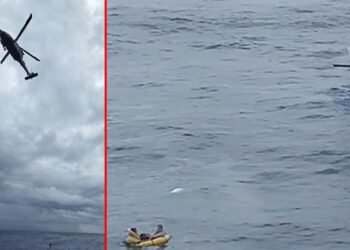கடலில் விழுந்த விமானம்: பயணிகள் அனைவரும் உயிருடன் மீட்பு!