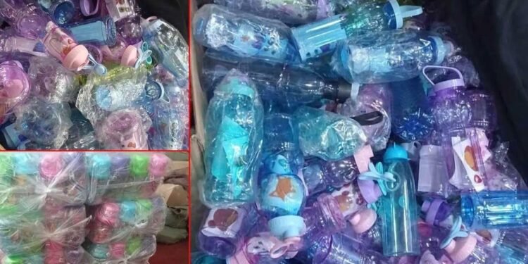 புறக்கோட்டையில் அதிரடி சோதனை : 801 பிளாஸ்டிக் போத்தல்கள் பறிமுதல்